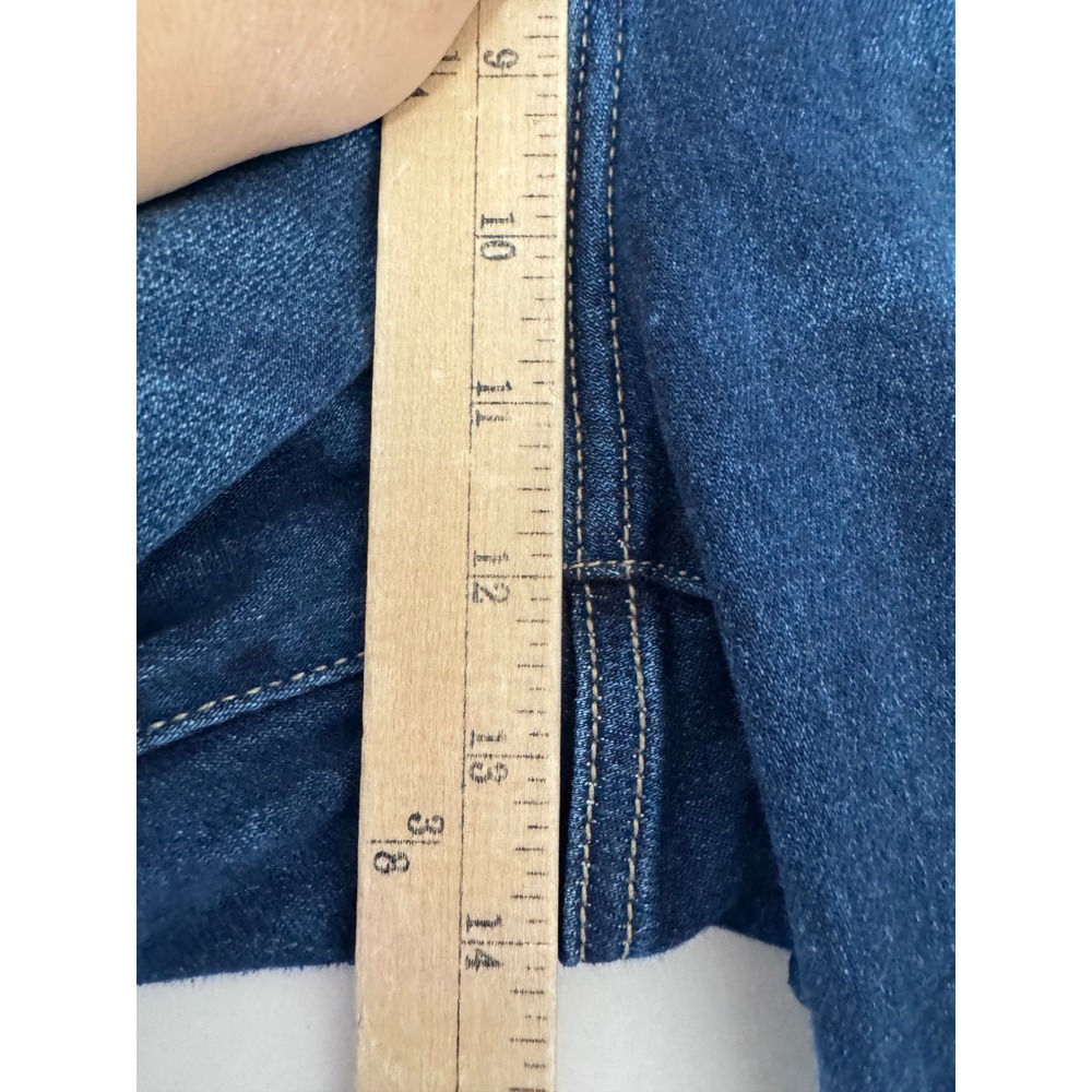 KanCan Size 22 Dark Wash High Rise Cropped straight leg 90s‎ preppy stretch - Picture 6 of 8